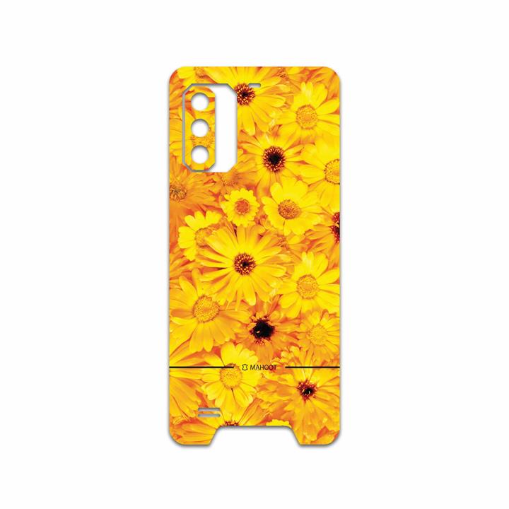 برچسب پوششی ماهوت مدل Yellow-Flower مناسب برای گوشی موبایل یولفون Armor 7 MAHOOT Yellow-Flower Cover Sticker for Ulefone Armor 7